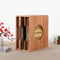 Solid Wood Vinyl Record Rack 12 LP Vintage Record Storage Rack CD Blu-ray Disc Collection Box LP Vinyl Display Case