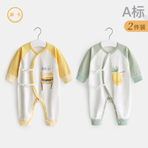 Newborn Baby Clothes Spring Autumn Summer Pure Cotton Monk Long Sleeve Thin child Early child Harvest men and women conjoined clothes