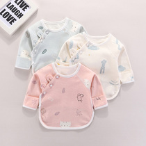 Newborn baby half back clothes thin 0 first born March Spring and autumn summer clothes monk pure cotton baby autumn clothes underwear blouses
