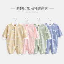 Baby One-piece Clothes Spring Autumn Summer Thin Children Super Cute Khaclothes Newborn Clothes Pure Cotton Men And Women Babies Autumn Clothes