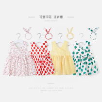 Girls dress Summer foreign air hanging band Skirt Baby Skirt Thin children Princess Leia Skirt Baby Girl Summer Dress