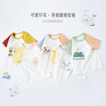 Child short sleeve T-shirt Summer Pure Cotton Slim Fit Baby Blouse Half Sleeve Boy Compassionate Girl Baby Summer Dress