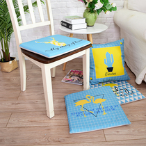 Fresh geometric summer chair cushion cotton and linen dining table cushion office hip pad sponge cushion Nordic student chair cushion