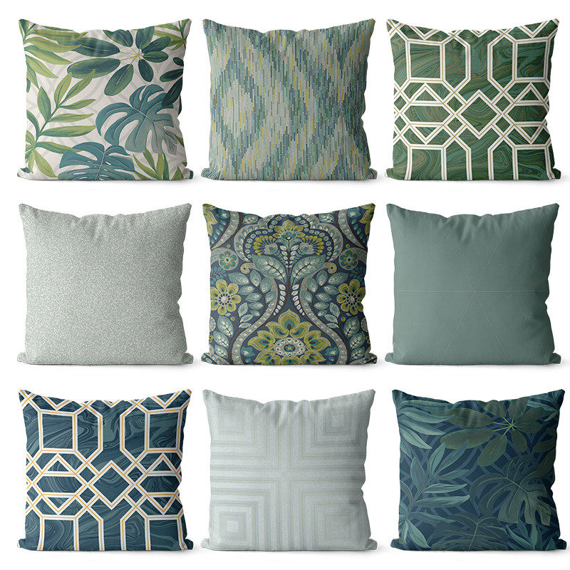 American retro cotton cotton pillow sofa pillow sofa plant cushion car waist bed floating window cloth