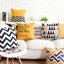 Nordic ins cotton and linen pillows Modern simple living room sofa pillows cushions Office car pillows back cushions