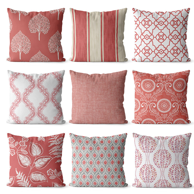 American Retro Rough Cotton Pillow Sofa Pillow and Car Loft Bed with Large Back to Pillow Lunch Rest