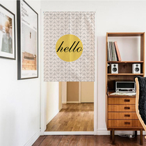 Nordic door curtain fabric elk half curtain Modern household kitchen bedroom hanging curtain partition curtain Summer air conditioning wind curtain