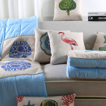 Pine House American style Ocean series pillow quilt air conditioner is multi-purpose cover blanket sofa car
