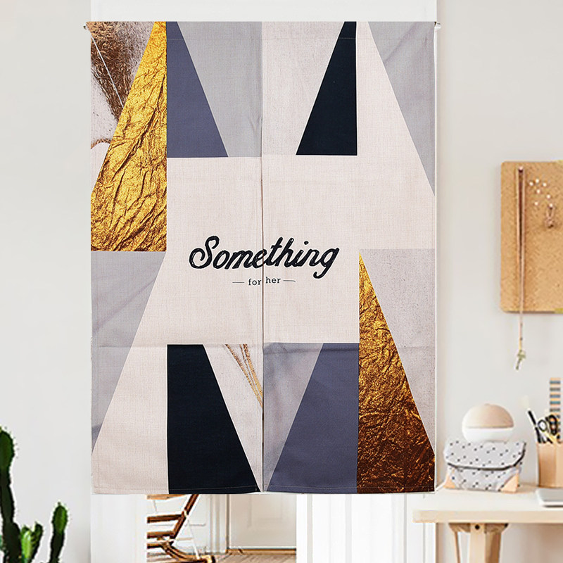 Nordic minimalist cotton numb art door blinds Nordic geometric partition windows Living room Kitchen Genguan Hanging Curtain Wind Curtain