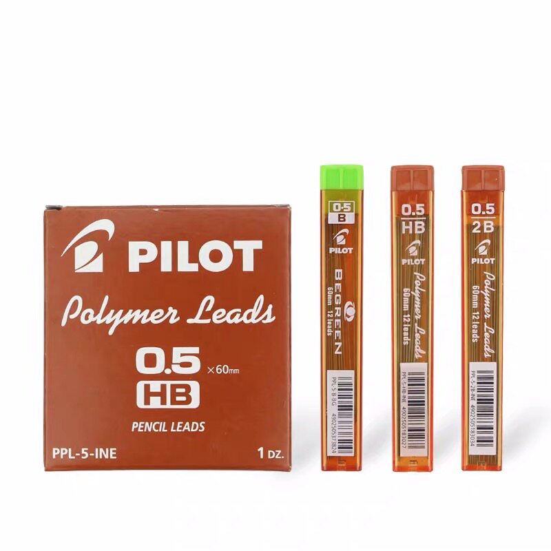 Japan Imports PILOT Thyme PPL-3-BG Active Lead Core Automatic Lead Refill 0 3mm PPL-5-0 5mm Students Not Prone To Break Pencil Heart Multi-Spec 2-To-Pen