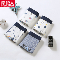 Antarctic people childrens underwear Boys boxer pants Pure cotton childrens four corners shorts Baby baby middle child youth
