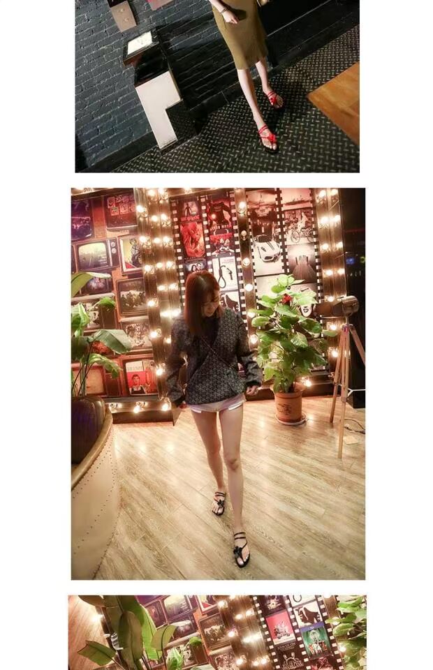 Mùa hè 2016 thời trang mới bộ xương cá chân của giày dép đế bằng dép adidas