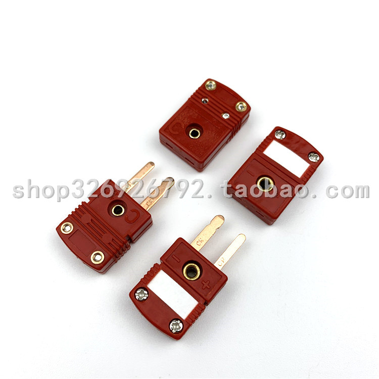 Omega Thermocouple Mini Plug C Connector SMPW-C - MF Thermocouple Red Flat Plug seat