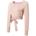 Runaway Loli Spring Solid Color Sports Thể thao nữ dài tay áo thể thao Nhanh khô cổ áo tập luyện - Thể thao lông cừu / jumper áo thun ôm tay dài Thể thao lông cừu / jumper