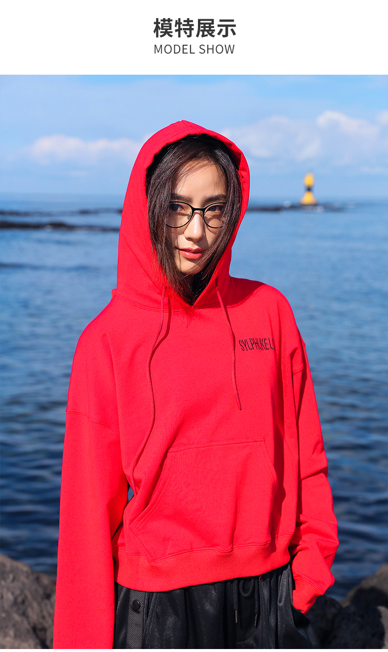 Runaway Lolly Thể Thao Tops Nữ Mùa Xuân Mới Loose Áo Len Trùm Đầu Áo Thun Ngoài Trời Tập Thể Dục Tops áo hoodie khủng long
