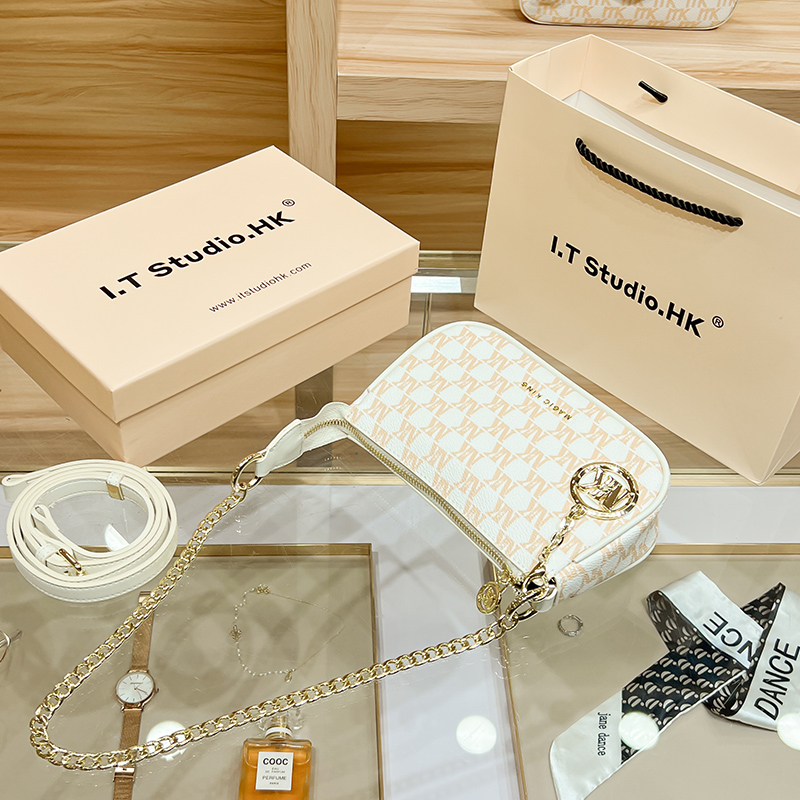 Hong Kong chain bag women's 2022 new bag autumn and winter genuine leather shoulder Messenger mini armpit small mahjong bag women