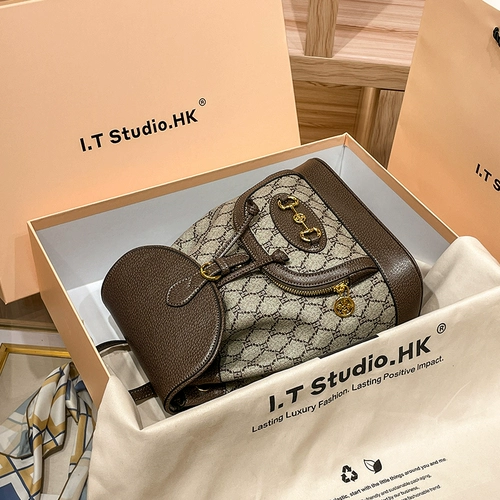 Демисезонный рюкзак, небольшая дизайнерская вместительная и большая сумка через плечо, Гонконг, из натуральной кожи, тренд сезона