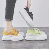  Canvas shoes womens 2021 summer new niche design breathable thin thick-soled platform shoes casual tide shoes ins tide shoes