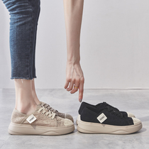  2021 summer board shoes fisherman shoes womens new white shoes muffin thick-soled casual mesh breathable cloth shoes explosive shoes