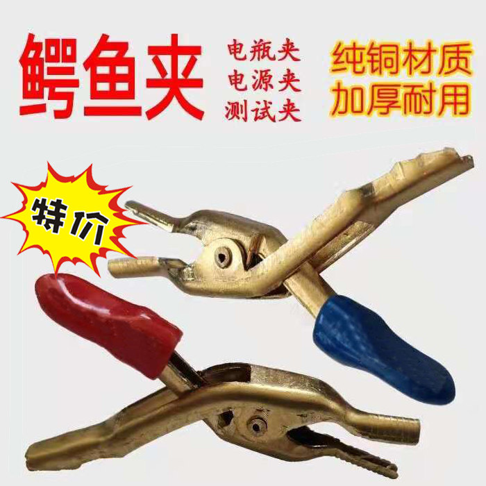 New Pint Copper Straight Head Internal Rise Discharge Instrument Special Clip Electric Car Battery Cell Activation After-sales Detection Lithium Battery Connection Clip