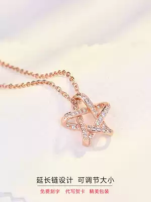 Star necklace female sterling silver simple student ins Tide people Net Red Star star choker send girlfriend birthday gift