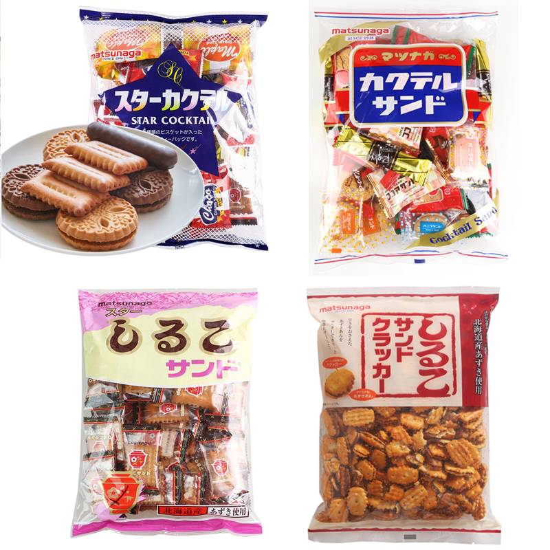 Japan imports Songyong System Multi-taste Integrated red bean sandwich biscuit Heqing Biscuits Biscuits 270g