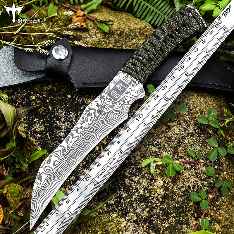 Outdoor Small Knife Army Knife Wilderness Carry-on Knife High Hardness Sharp Knife Forged small knife with anti-body military-industrial knife