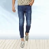 Quần denim nam mùa thu và mùa đông cotton mới bốn mùa Quần nam màu trơn kinh doanh đẹp mắt baggy nam Quần mỏng