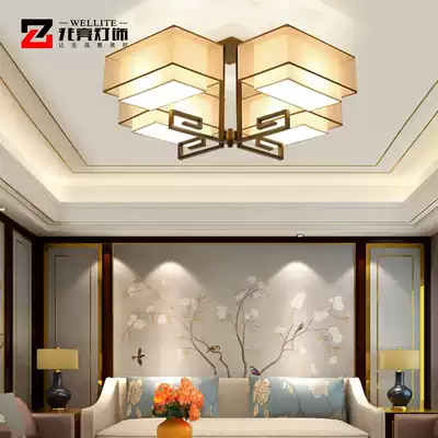 New Chinese ceiling lamp modern Zen Chinese style living room antique simple package study bedroom dining room lamps
