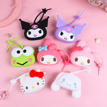 Sanrio Mini Coin Purse Silicone Storage Bag Cute Cartoon Ugly Fish Bag Pendant Headphone Bag Key Bag