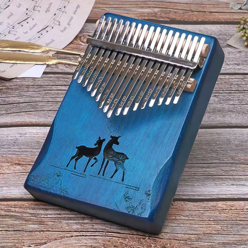 Đàn piano ngón tay 17 giai điệu Đàn piano Kalimba kalimba cầm tay Đàn piano nhỏ cầm tay cho người mới bắt đầu năm ngón tay món quà ngón tay cái nhạc cụ - Nhạc cụ phương Tây