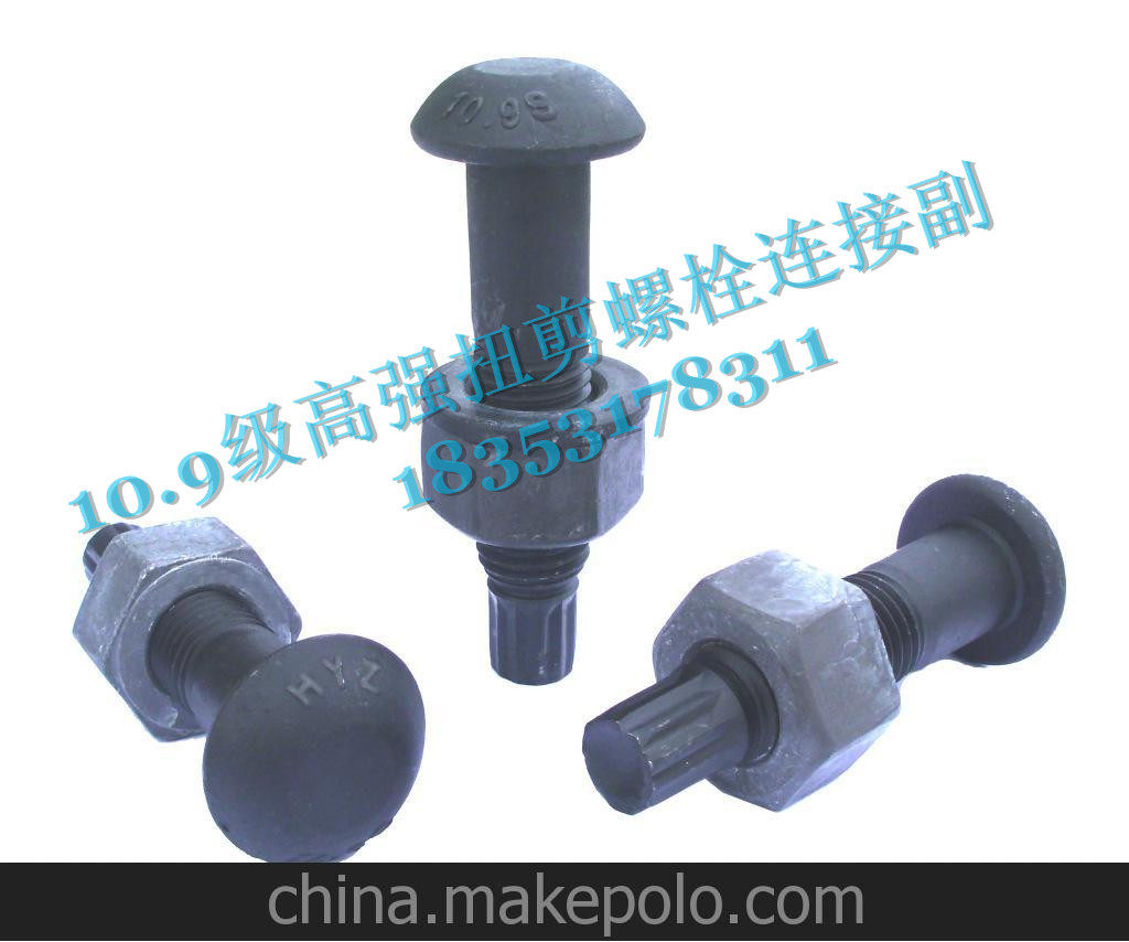 Steel structure with 10 96 grade high strength torsion shear bolt to connect the auxiliary plum head screw spot supply