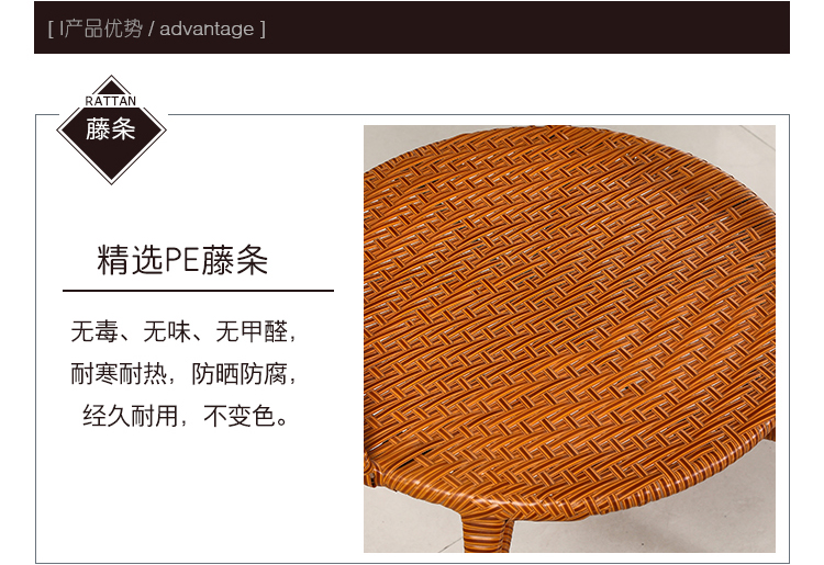 Ghế wicker ba mảnh ban công bảng và ghế năm mảnh đồ nội thất giải trí bàn ghế ngoài trời vườn bàn cà phê ghế kết hợp