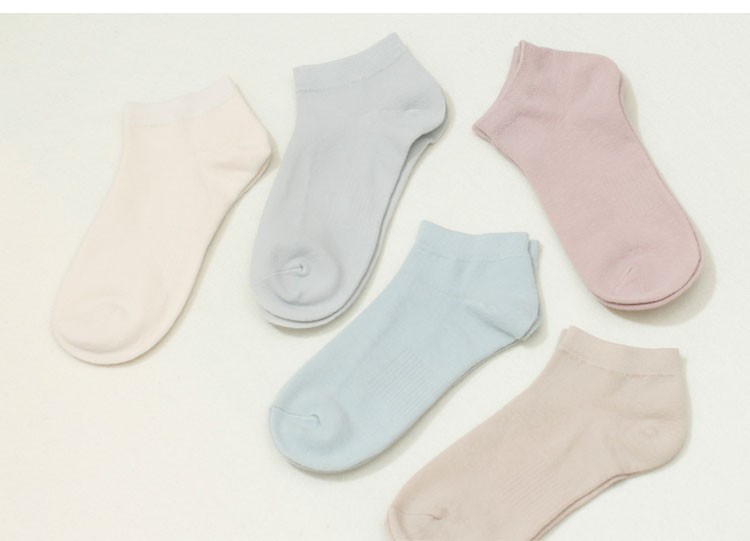 4 đôi vớ nữ vớ mùa hè thấp để giúp vớ cotton thể thao vớ thể thao màu sắc mùa xuân và mùa thu mỏng phần vớ ngắn ống cotton - Vớ sợi tre vớ adidas