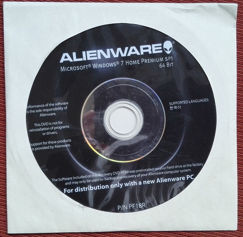 Original DELL Dell Alien ALIENWARE WIN7 system disk Korean