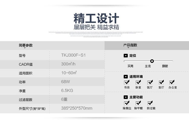 máy lọc không khí xiaomi 2c Máy lọc không khí gia đình TCL khử băng smoke Khói thuốc thông minh câm phòng ngủ ion âm TKJ300F máy lọc bụi không khí