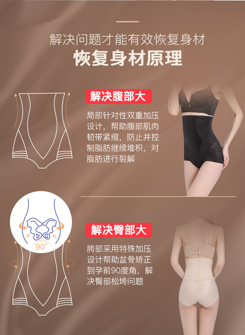 Quần định hình cơ thể, eo cao, bụng, đồ lót, không dấu vết, giảm béo, corset, eo, hông, dạ dày, sau sinh, cơ thể, mỏng quần lót cạp cao gen bụng