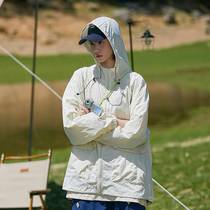 Summer ice silk sun protection clothing for men new anti-UV thin breathable sun protection clothing womens fishing clothing outdoor jacket trendy