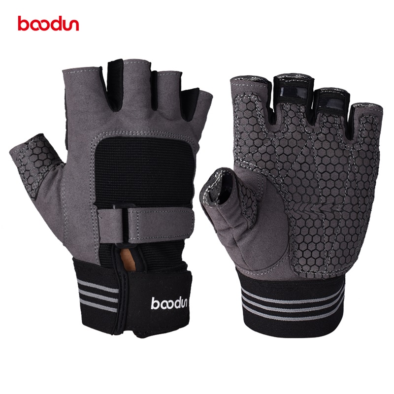 boodun fitness hard pull movement abrasion resistant anti-slip protection breathable sweat suction single lever guide up to male and female gloves