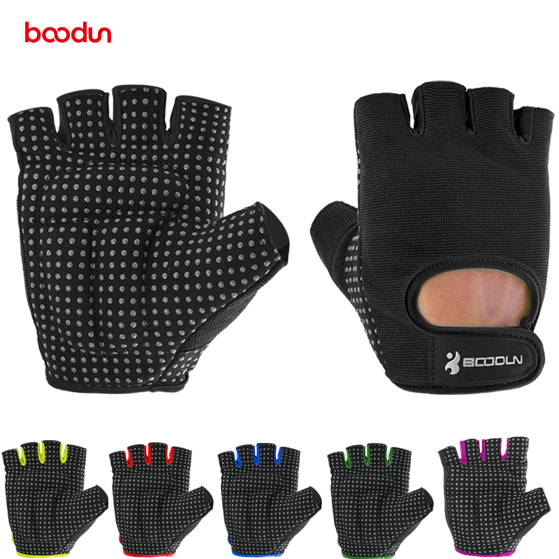 Boodun Botton fitness gloves men and women breathable semi-finger anti-slip instruments dumbbells strength training wrist sports