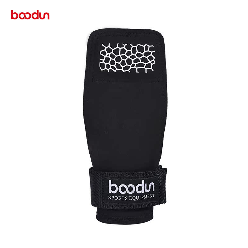 bodun hard pull moped with protective palm sports fitness gloves single bar guide body up anti-slip bull leather grip with male