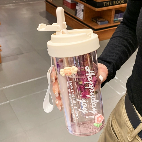 Высококачественный красный (черный) чай со стаканом, чайная чашка, портативная трубочка для школьников, популярно в интернете