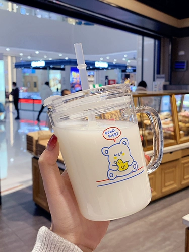 Корейская простота девочка сердца теплостойкость стакан милый домашний машне