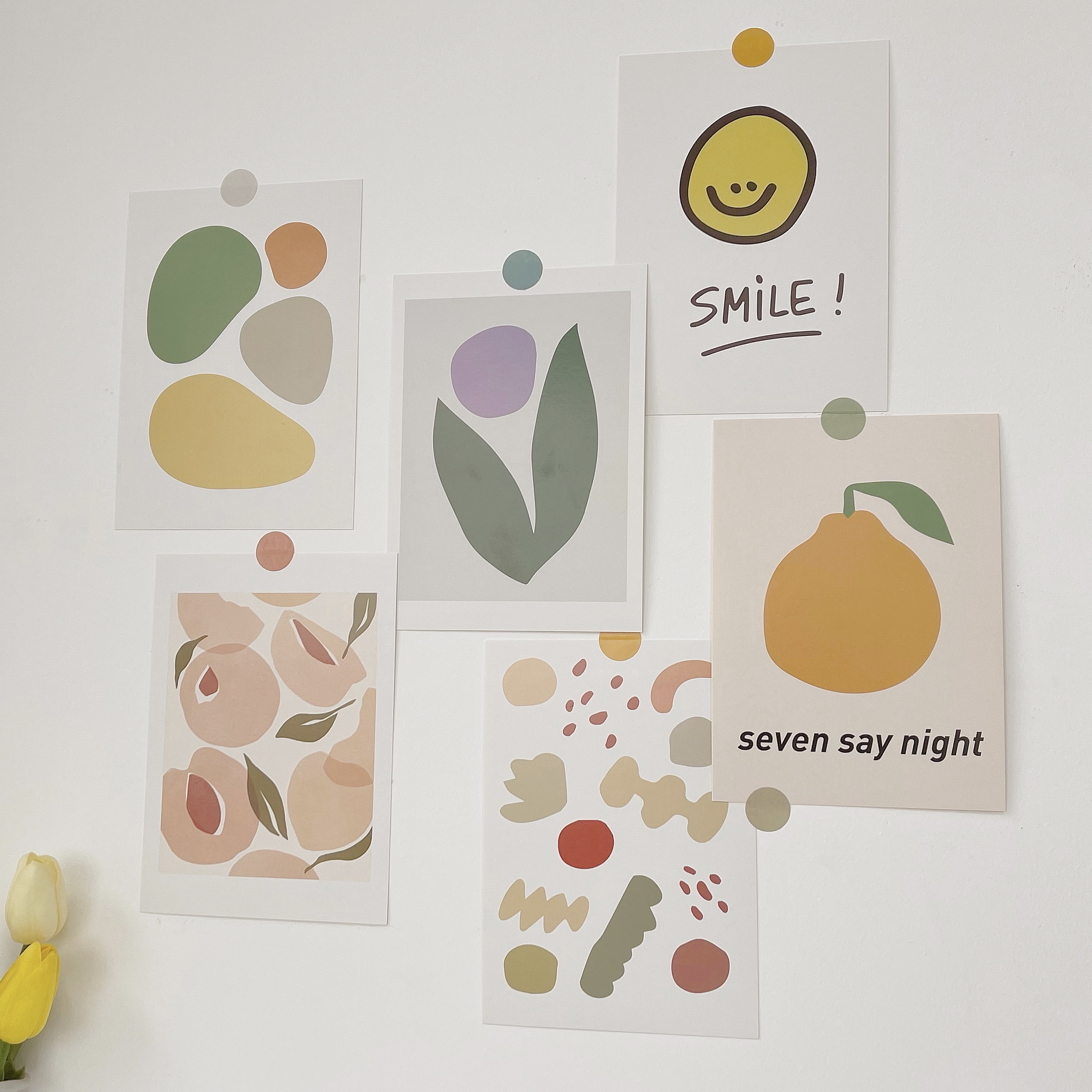 ins little fresh ~ wall decoration room bedroom dorm placement wall stickers picture card wall stickers