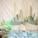 ins nordic cô gái tim phòng chiếu phòng ngủ phòng ngủ tường tấm thảm bọc tường treo vải mền vải nền - Tapestry thảm treo tường vintage
