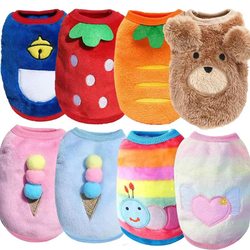 Factory Direct Sale of Flannel Tea Cup Dog and Cat Clothes, Small Puppy and Cat Teddy Dog Clothes, Cheap Clearance Sale