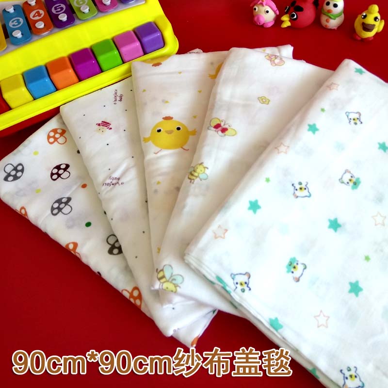 Baby gauze blanket blanket summer breathable air conditioning blanket cotton fake quilt blanket newborn swaddle quilt