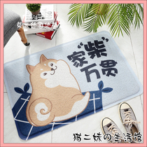 New environmentally friendly PVC scraping mud dust removal door mats household cartoon household wear-resistant hollow wire ring foot pads