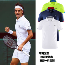 New Federer Tennis Conserve Mens Speed Dry Short manches POLO shirt Nadal Jr. White Fashion Sportswear