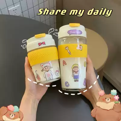 Net red water Cup girl Summer cute tube glass summer student portable baby baby bag super high value Cup